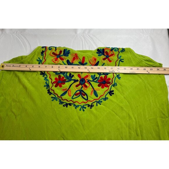 OMJA World Embroidered Tank Dress, One Size, Comfortable Flowy, Resort Beach - Picture 6 of 7